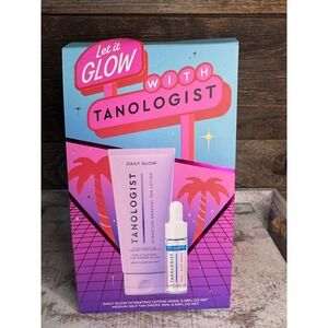 Tanologist Let It Glow KIT Daily Lotion 100ml + Medium Tan 15ml NIB MSRP $18